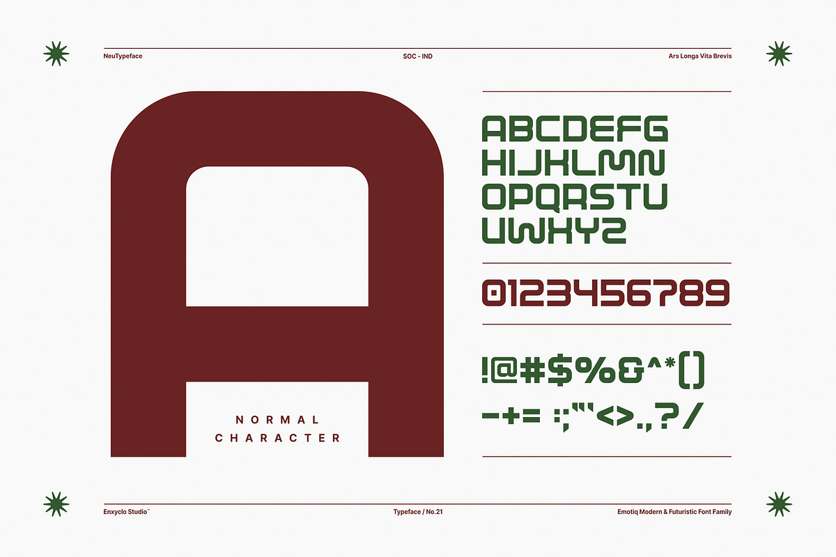 EMOTIQ - Futuristic Font Family, a Sans Serif Font by Enxyclo Studio (Photo 5 of 10)