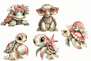 Whimsical Summer turtle Clipart, an Illustration by Designworld (Thumbnail 5 of 8)