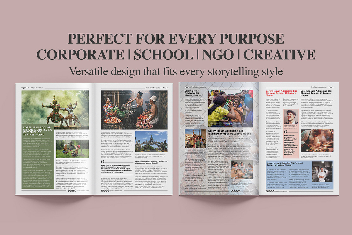 Modern Newsletter Template for Canva preview 3