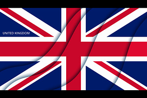 Paper cut flag of United Kingdom, a Decorative Illustration by Vector Tradition