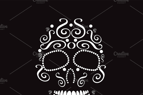 Skull Vector White
