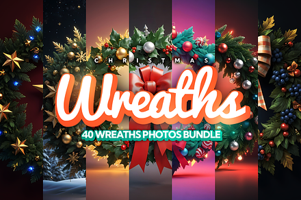 Christmas Wreaths Photo Bundle