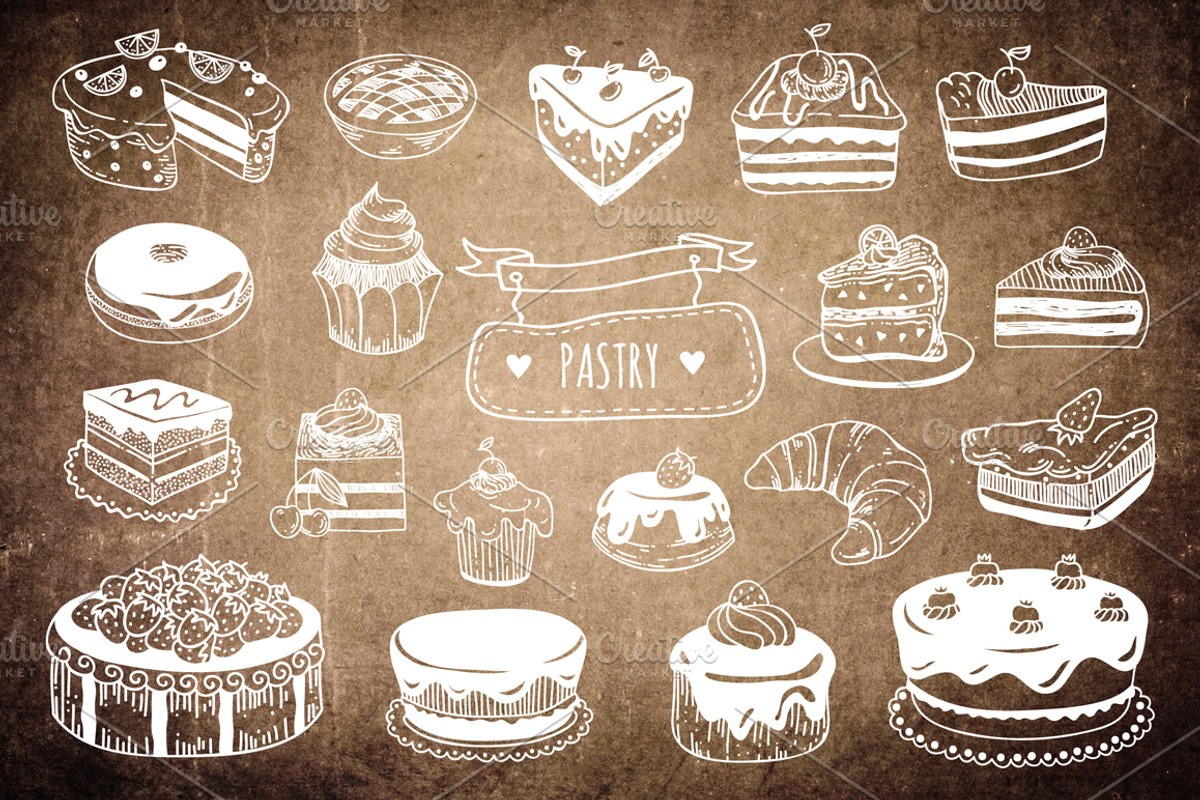 Tasty hand drawn pastry, a Food Illustration by Redchocolate