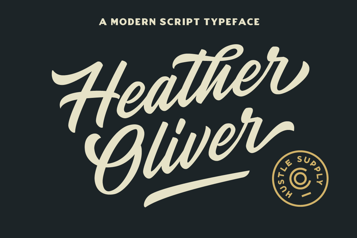 Heather Oliver Script, a Script Font by Hustle Supply Co. (Photo 12 of 12)
