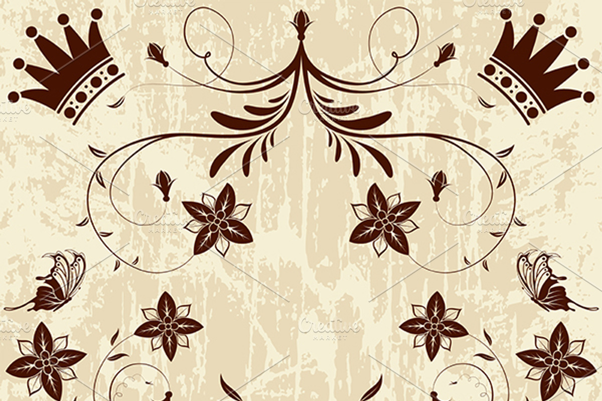 Collect Grunge Floral Frames, a Pattern Graphic by TAlex (Photo 4 of 7)