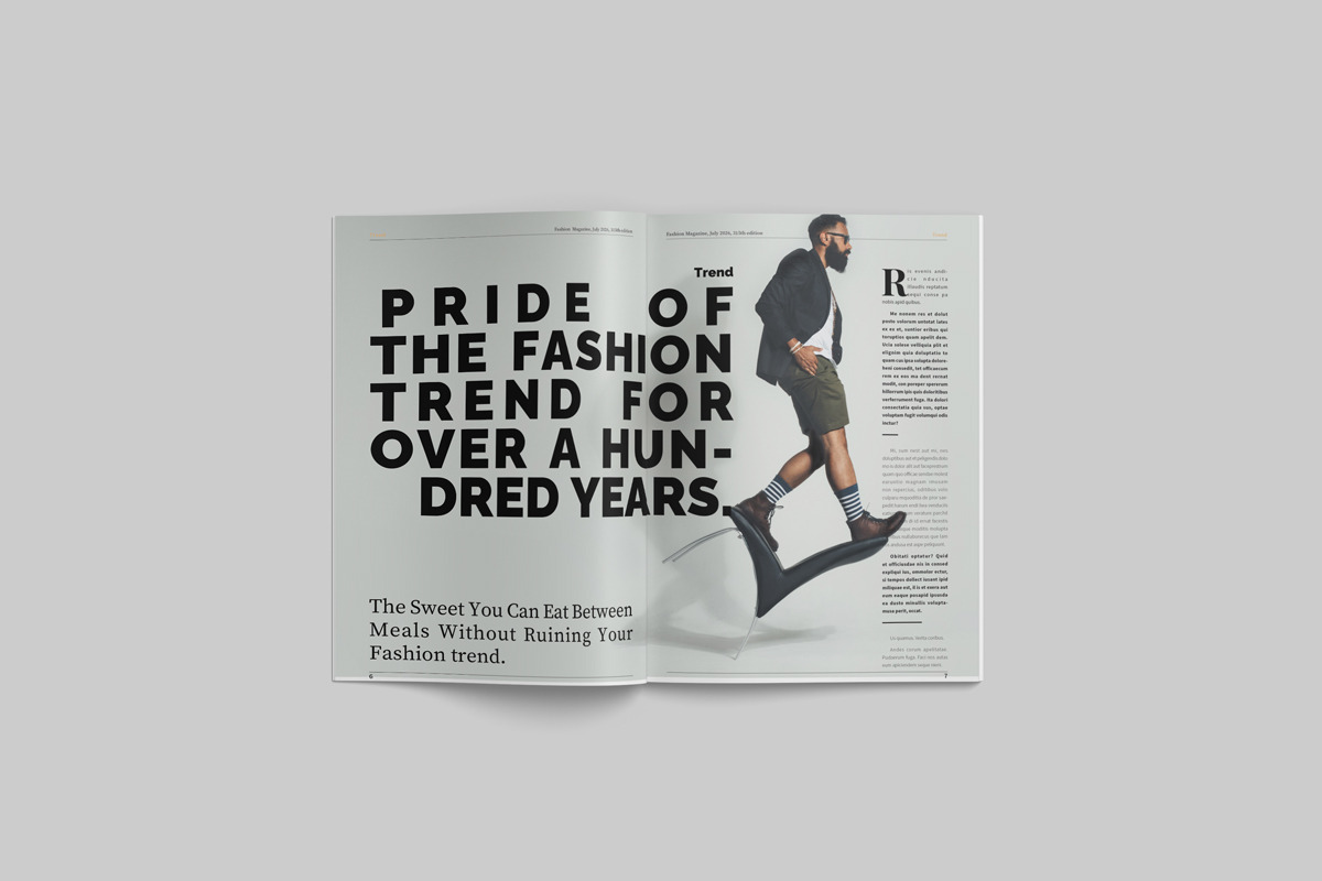 Modern Fashion Magazine Layout, a Magazine Template by Swayang (Photo 7 of 23)