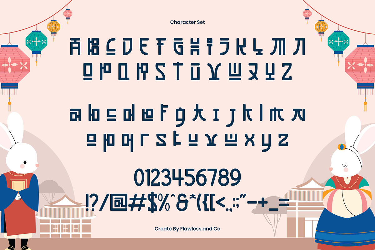 Bojagi - Korean Style Typeface Font, a Font by Flawless And Co (Photo 9 of 10)