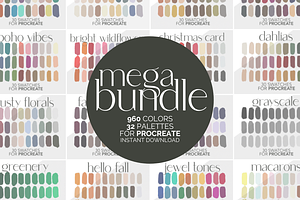 Procreate Color Palette Mega Bundle