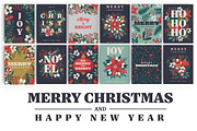 Christmas and Happy New Year cards, a Background Graphic by Creative Graphics (Thumbnail 1 of 8)