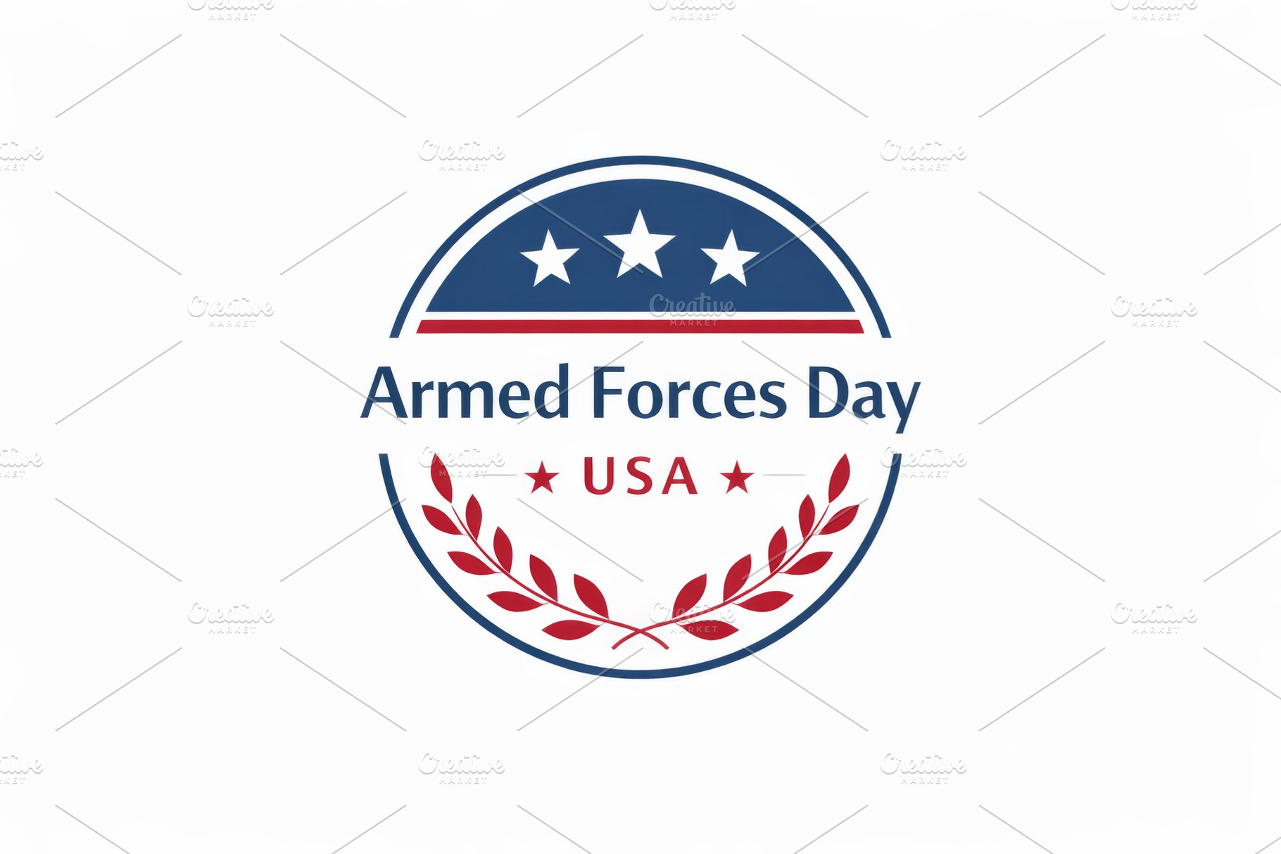 Armed forces day USA emblem with sta, a Photo by Dvoevnore photos
