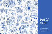 Dolce Vita, summer set + backgrounds, a Decorative Illustration by Good Studio (Thumbnail 1 of 28)