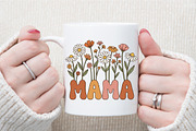 Retro Mama , Mom Flower Mother's Day, a Seasonal Illustration by Sublimation Artist (Thumbnail 7 of 9)