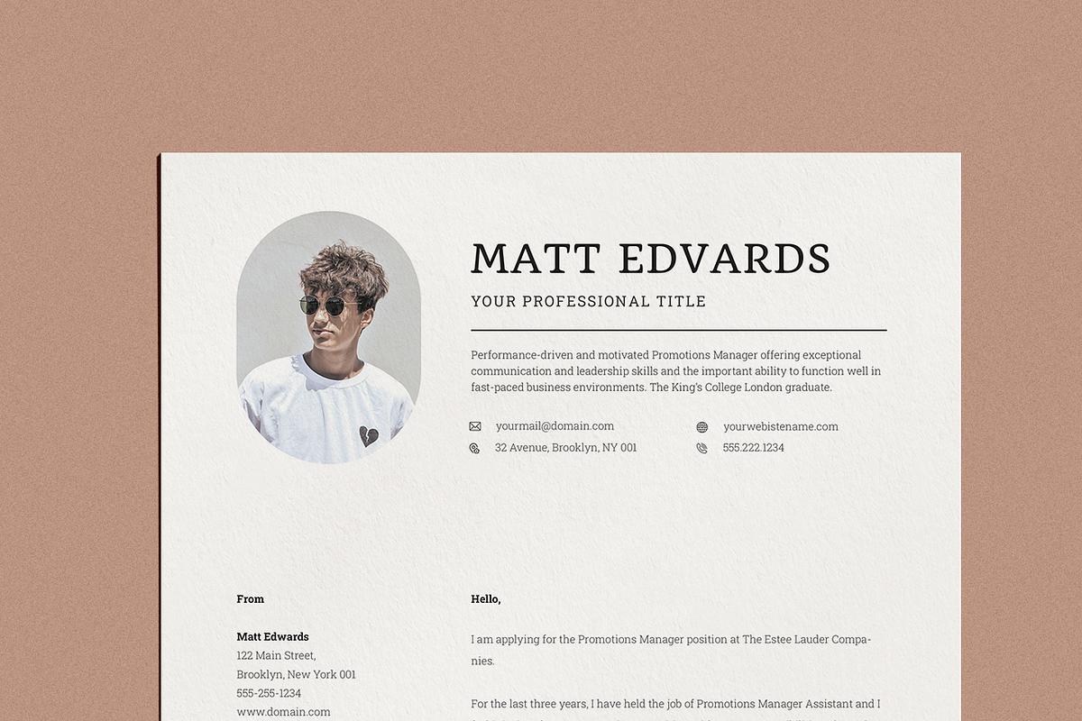 Resume/CV Template, a Resume Template by UX-group (Photo 6 of 7)