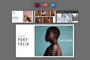 Digital Portfolio (INDD, PPT, Canva), a Presentation Template by tomsarraipodesign (Thumbnail 1 of 21)