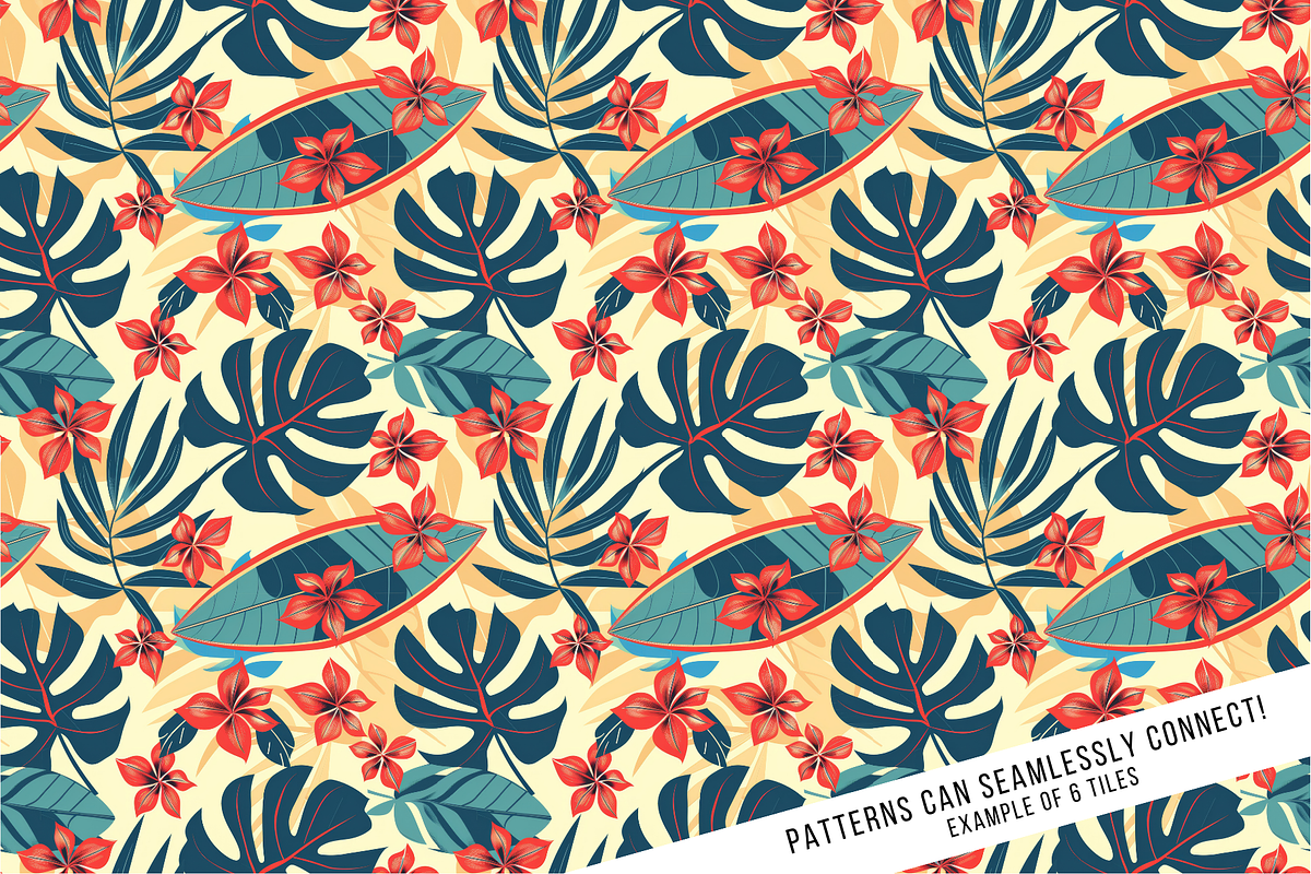 Retro Hawaiian Print Digital Paper, a Pattern Graphic by Chromolume Studio (Photo 5 of 28)