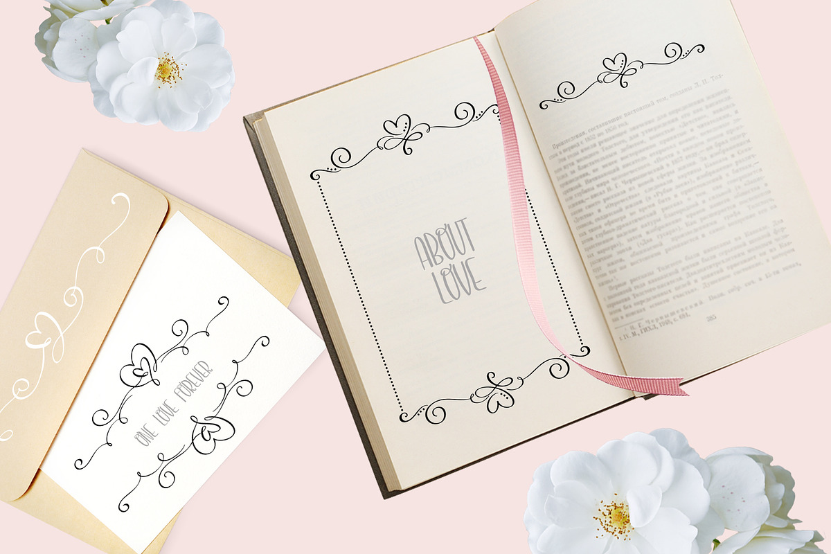 Valentine dividers and frames SVG, an Object Graphic by Happy Letters (Photo 4 of 5)