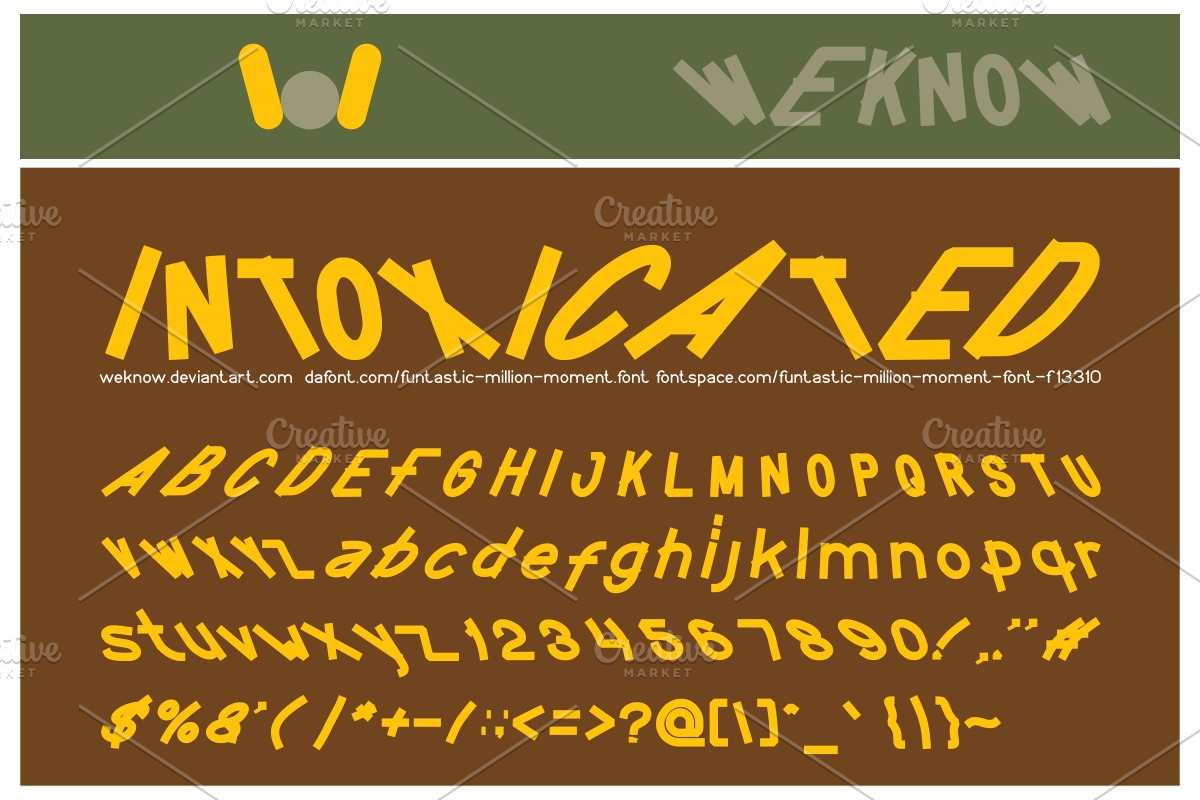 funtastic million moment font preview 3