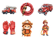 Animals Firefighter Clipart, an Illustration by Design Market (Thumbnail 4 of 5)