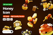 3D Honey Icon, an Object 3D Model by SLAB! Design (Thumbnail 1 of 4)