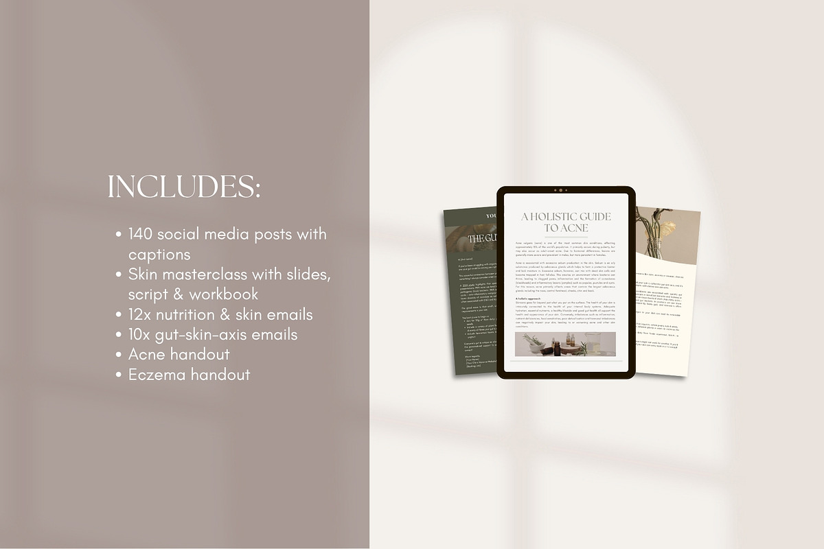 Skin Template Bundle, a Social Media Template by Naturopath Hub (Photo 2 of 9)