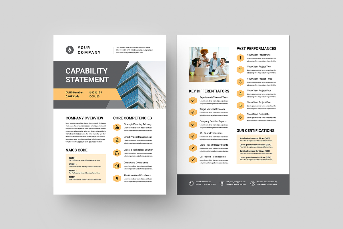Capability Statement Bundle, a Flyer Template by Leaflove (Photo 2 of 9)