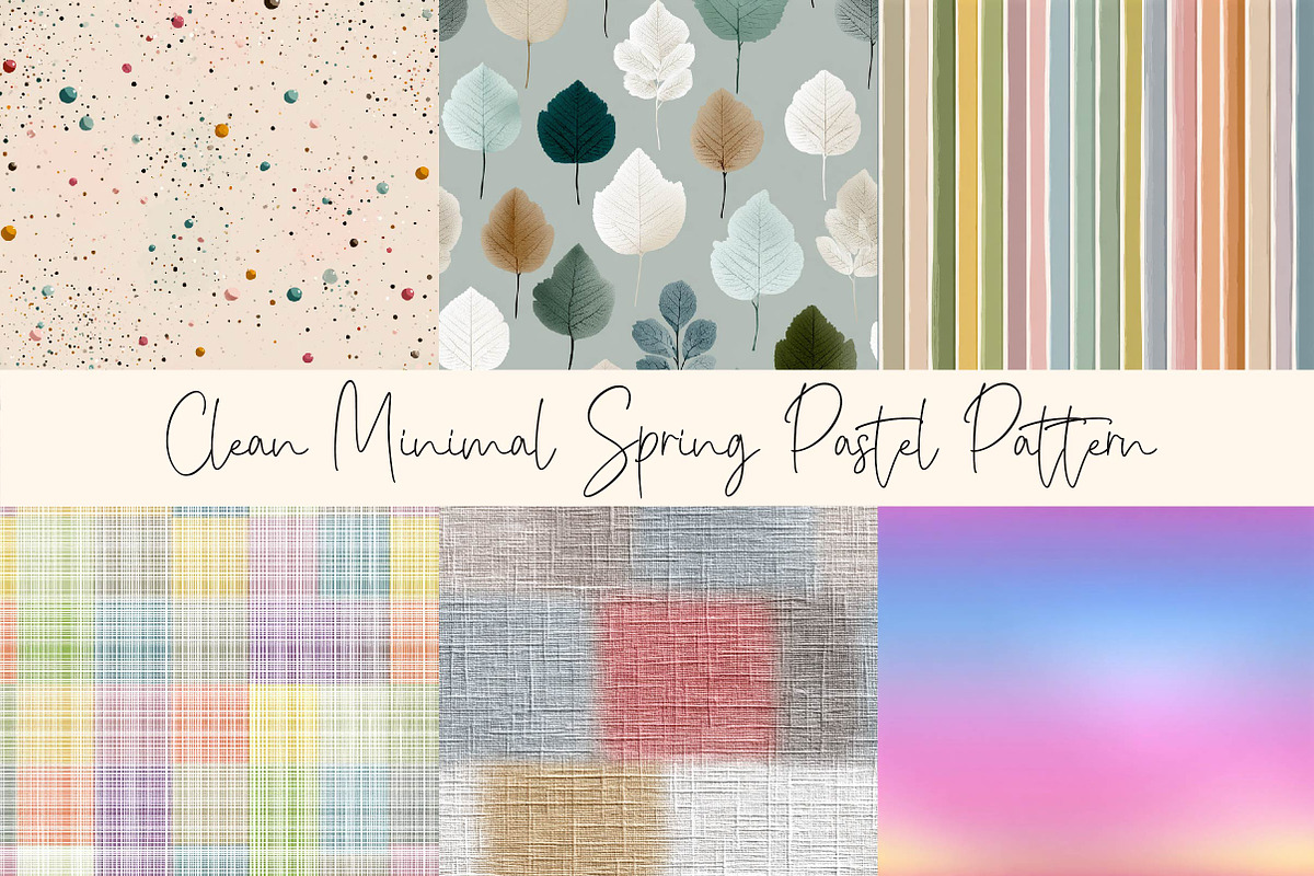 Clean Minimal Spring Pastel Pattern, a Texture Illustration by ...