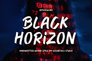 Black Horizon, a Font by Essentials Studio (Thumbnail 1 of 8)