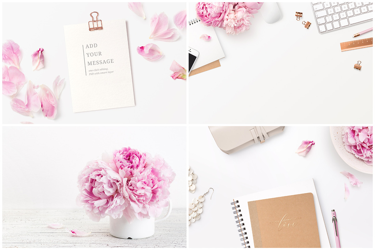 Pink Peonies - 16 Photos and Mockups, a Mockup by Anja Kaiser (Photo 4 of 6)