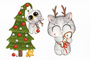 Christmas cat, an Animal Illustration by designs.svkl (Thumbnail 2 of 4)