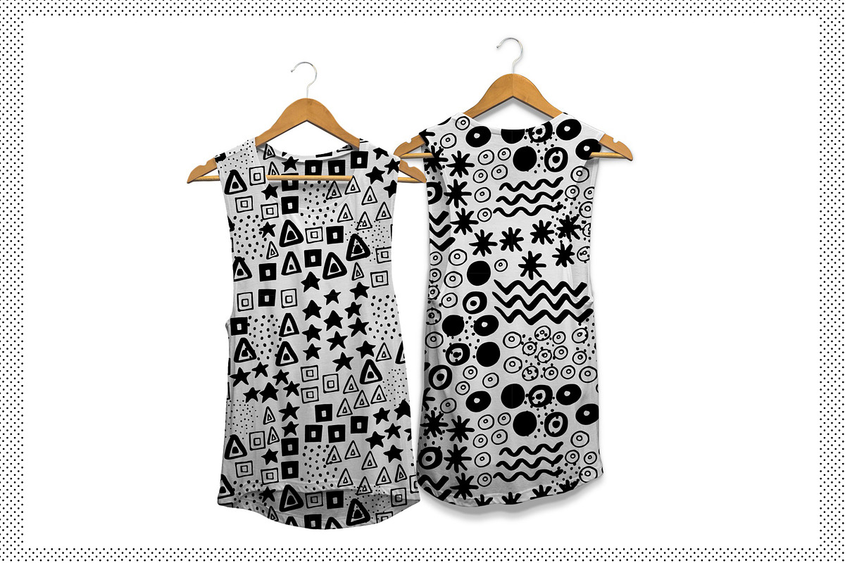 Hand Drawn B&W Pattern Collection, a Pattern Graphic by leffka (Photo 3 of 5)