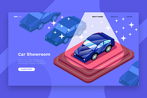 Car Showroom - Banner & Landing Page