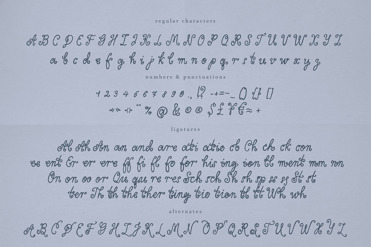 Curly-Twirly Whimsical Font Family, a Handwritten Font by Cute Atelier (Photo 10 of 12)