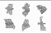 US States Map Bundle, a Graphic by CraftlabSVG (Thumbnail 4 of 12)