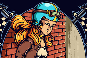 Racer Girl, an Illustration by TSV Art Collective