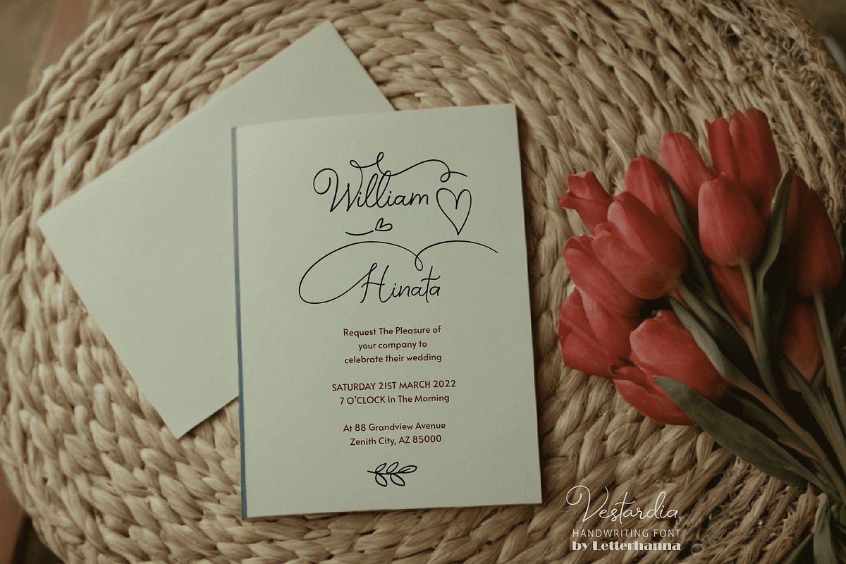 Vestardia Font, a Handwritten Font by Letterhanna Studio (Photo 3 of 16)