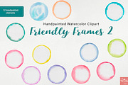 Watercolor Friendly Frames 2 Circles, an Object Graphic by LittleAcornGraphics (Thumbnail 6 of 6)
