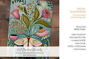 Art Nouveau Animals Illustrations, a Background Graphic by Design Station (Thumbnail 5 of 5)