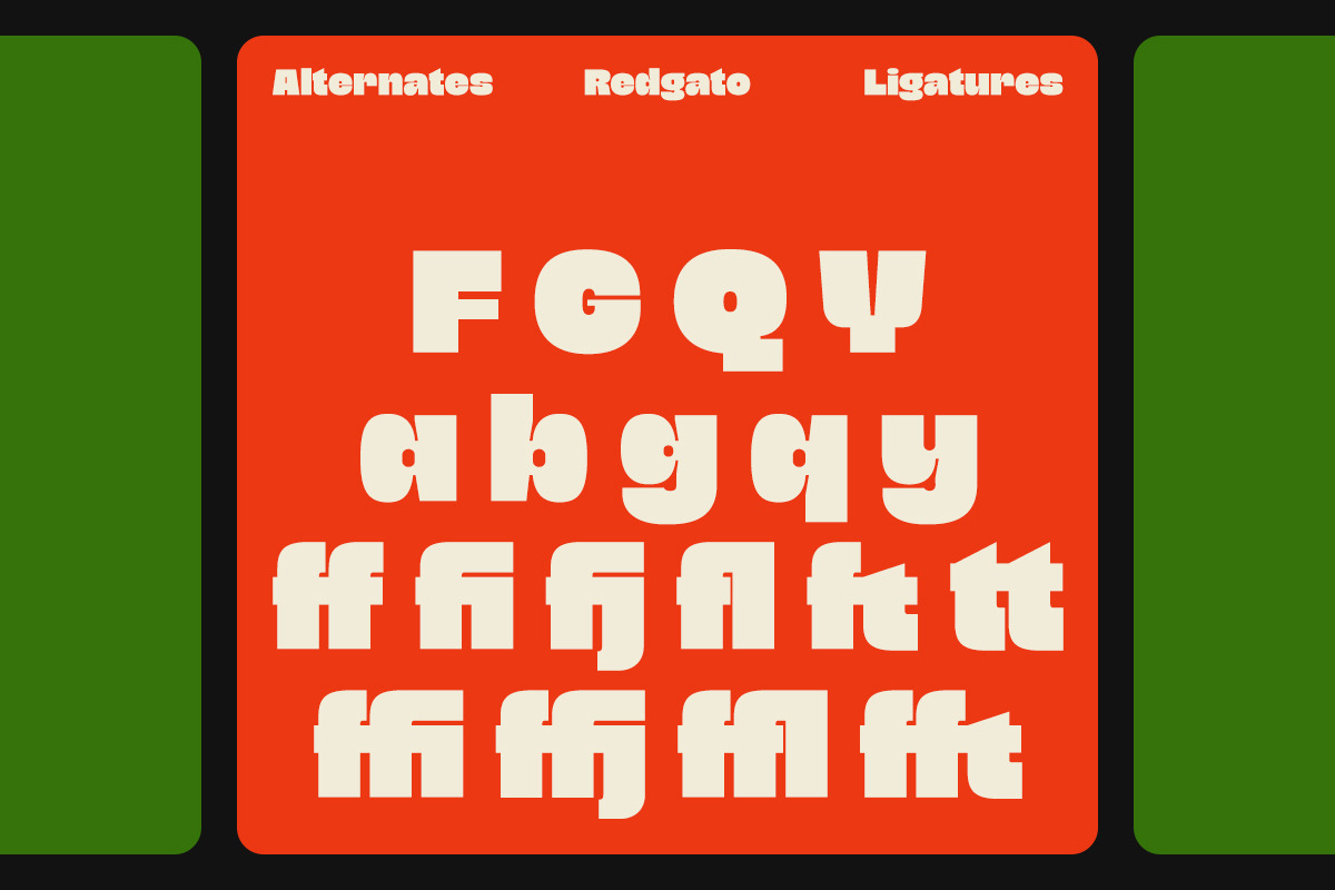 Redgato - Chunky Bold Display Font, a Sans Serif Font by Get Studio (Photo 11 of 12)