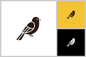 bird Icon Vector Minimal Silhouette, a Branding & Logo Template by quadrazo