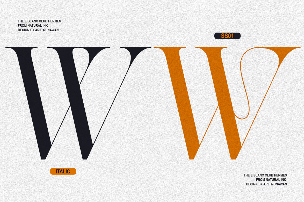The Eiblanc Club Hermes | 12 Font, a Serif Font by Natural Ink Studio (Photo 11 of 15)