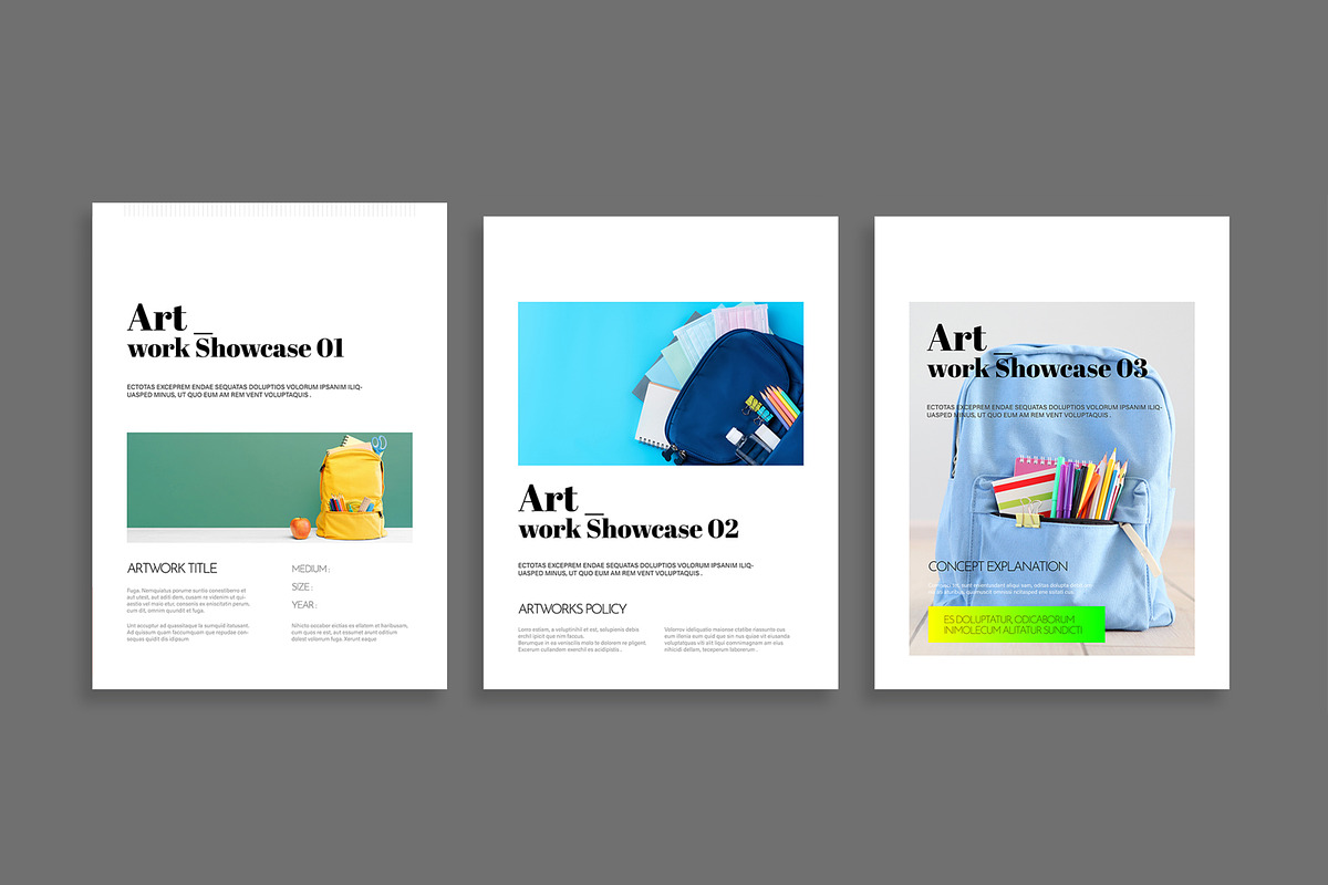 Art Gallery Exhibition E Book Design, an UI Kit Template by MightyDesign (Photo 5 of 10)