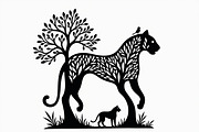 Beautiful Cheetah Silhouette Vector, an Illustration by Amazin_art (Thumbnail 19 of 21)