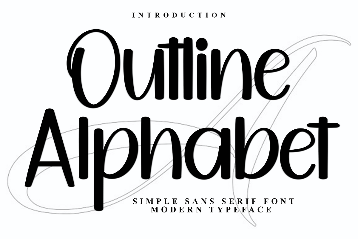 Outline Alphabet, a Serif Font by InermediaSTUDIO (Photo 1 of 7)