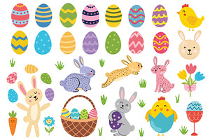 Easter Collection: Clipart, Patterns