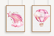 Watercolor Hot Air Balloon Clipart, an Illustration by Libby Wishes (Thumbnail 3 of 5)