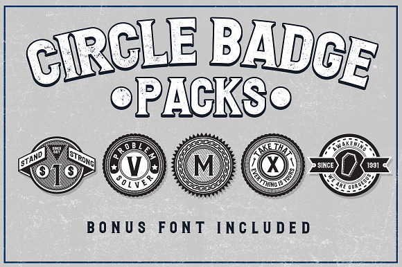 5 Circle Badges + Bonus Font preview 5