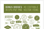 Fruits & Vegetables + Badges, an Outline Icon by Uniko Studio (Thumbnail 8 of 12)