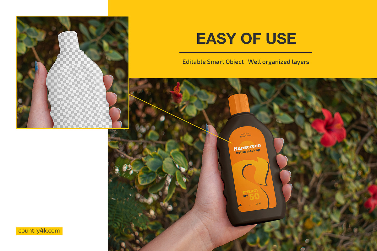 Sunscreen Bottle Mockup Set, a Packaging Mockup by Country4k (Photo 3 of 4)