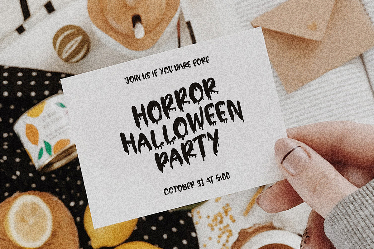Bloodus spooky halloween font, a Handwritten Font by supfonts (Photo 5 of 5)