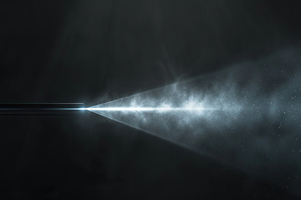 A powerful sunbeam shining through a, a Photo by LOGOCREATIVE